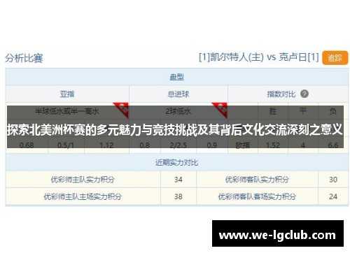 探索北美洲杯赛的多元魅力与竞技挑战及其背后文化交流深刻之意义